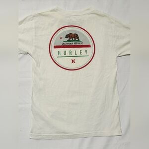 Hurley California Republic Graphic Tee Small 19–23 P2P Oversized Fits M/L